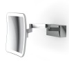 Miroir mural éclairant grossissant 5x Vision S - chrome - Decor Walther - Valentedesign.com