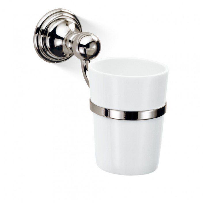 Porte brosse à dents mural Classic CL WMG - nickel poli - Decor Walther - Valentedesign.com