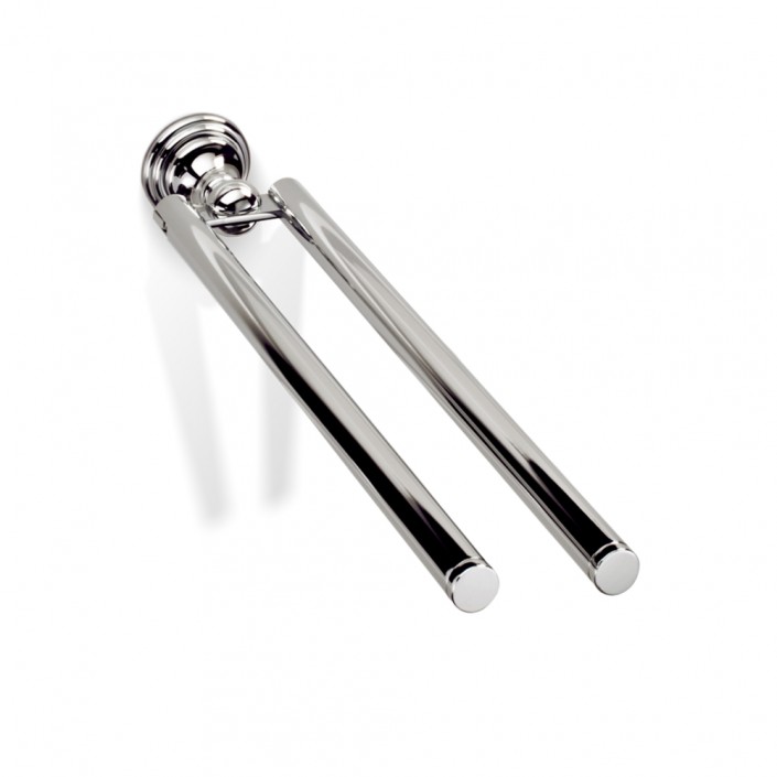 Porte serviettes double giratoire Classic CL HTH2 - nickel poli - Decor Walther - Valentedesign.com