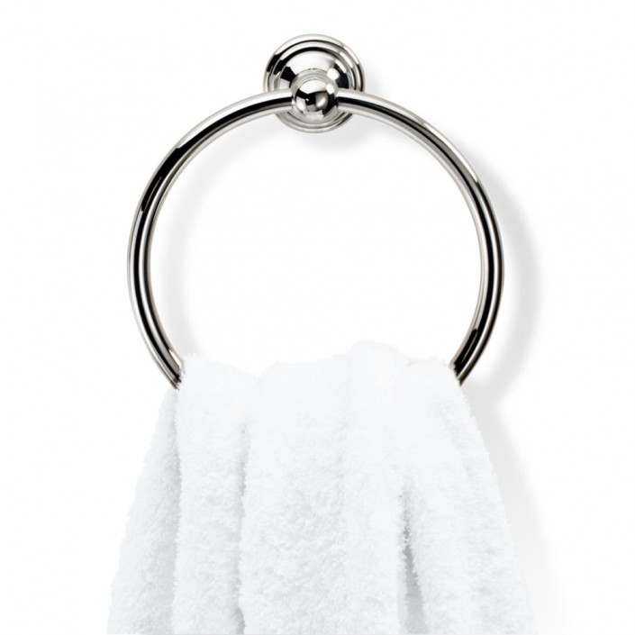 Porte serviette anneau Classic CL HTR - nickel poli - Decor Walther - Valentedesign.com
