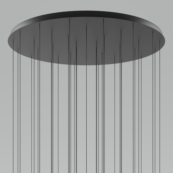 Patère ronde pour 36 suspensions noir mat Lodes-Studio Italia Design Valente Design