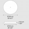 Dimension Patère ronde radiale pour 13 à 28 suspensions Lodes Studio Italia design - Valente Design