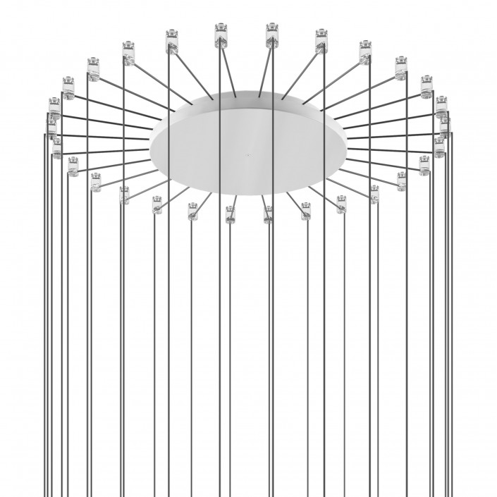Patère ronde radiale blanc mat pour 13 à 28 suspensions Lodes Studio Italia design - Valente Design