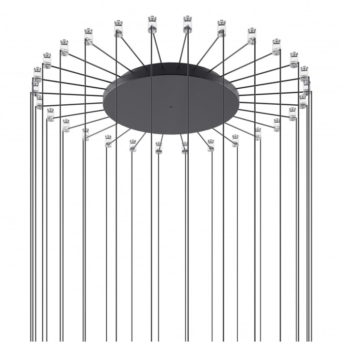 Patère ronde radiale noir mat pour 13 à 28 suspensions Lodes Studio Italia design - Valente Design