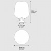 Dimension lampe de sol Flar Large Lodes-Studio Italia design Valente Design