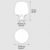 Dimension lampe de sol Flar Medium Lodes-Studio Italia design Valente Design