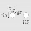 Dimension Plafonnier Volum 29 Lodes-Studio Italia design - Valente Design