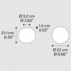 Dimension Plafonnier Volum 42 Lodes-Studio Italia design - Valente Design