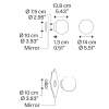 Dimension Applique Volum mirror 14 Lodes-Studio Italia design - Valente Design
