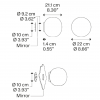 Dimension Applique Volum mirror 22 Lodes-Studio Italia design - Valente Design