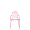 Chaise LOU LOU GHOST rose Kartell - Valente Design - de face