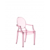 Chaise LOU LOU GHOST rose Kartell - Valente Design - de 3/4