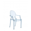 Chaise LOU LOU GHOST bleu clair Kartell - Valente Design - de 3/4