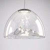 Suspension Montain View cristal/chrome Axolight - Valente Design - allumée