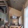 Suspensions Montain View cristal/chrome Axolight - Valente Design - dans chalet
