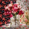 Vase MATELASSÉ cristal Kartell - Valente Design - avec bouquet de roses