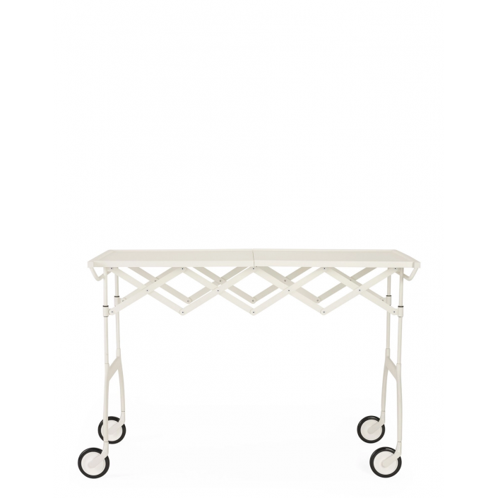 Charriot BATTISTA crème mat Kartell -Valente Design - de face