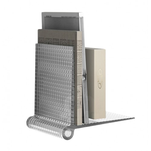 Etagère KITE SHELF cristal Kartell - Valente Design - avec livres