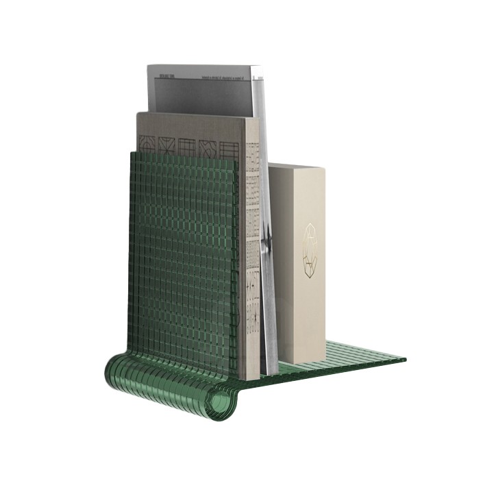 Etagère KITE SHELF vert Kartell - Valente Design - avec livres