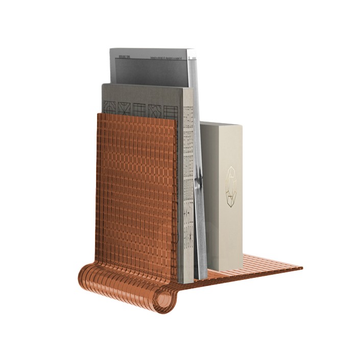 Etagère KITE SHELF ambre Kartell - Valente Design - avec livres