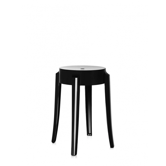 Tabouret CHARLES GHOST (lot de 2) 46 cm noir Kartell - Valente Design