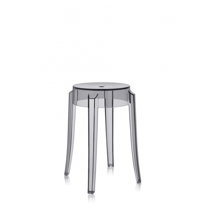 Tabouret CHARLES GHOST (lot de 2) 46 cm fumé Kartell - Valente Design