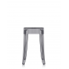 Tabouret CHARLES GHOST (lot de 2) 46 cm fumé Kartell - Valente Design - de face