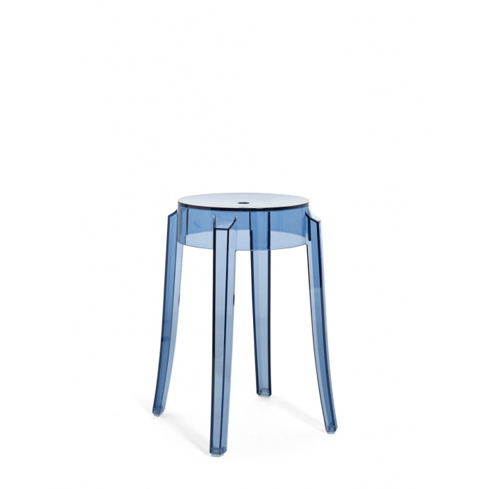 Tabouret CHARLES GHOST (lot de 2) 46 cm poudré Kartell - Valente Design