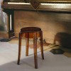 Tabouret CHARLES GHOST (lot de 2) 46 cm ambre Kartell - Valente Design - dans salon