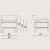 Dimension Fauteuil CARA Kartell - Valente Design