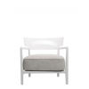 Fauteuil CARA IVOIRE/BEIGE SOLIDE Kartell - Valente Design - de face