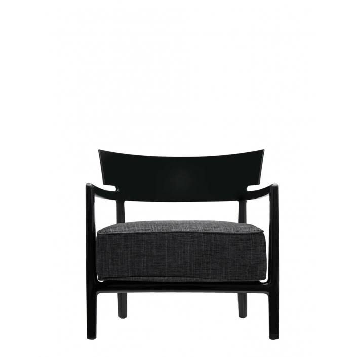 Fauteuil NOIR/ANTHRACITE SOLIDE Kartell - Valente Design - de face