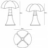 Dimension lampe de table Pipistrello Martinelli Luce - Valente Design