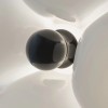 Lampe de table Pipistrello POP jaune Martinelli Luce - Valente Design - boule noire