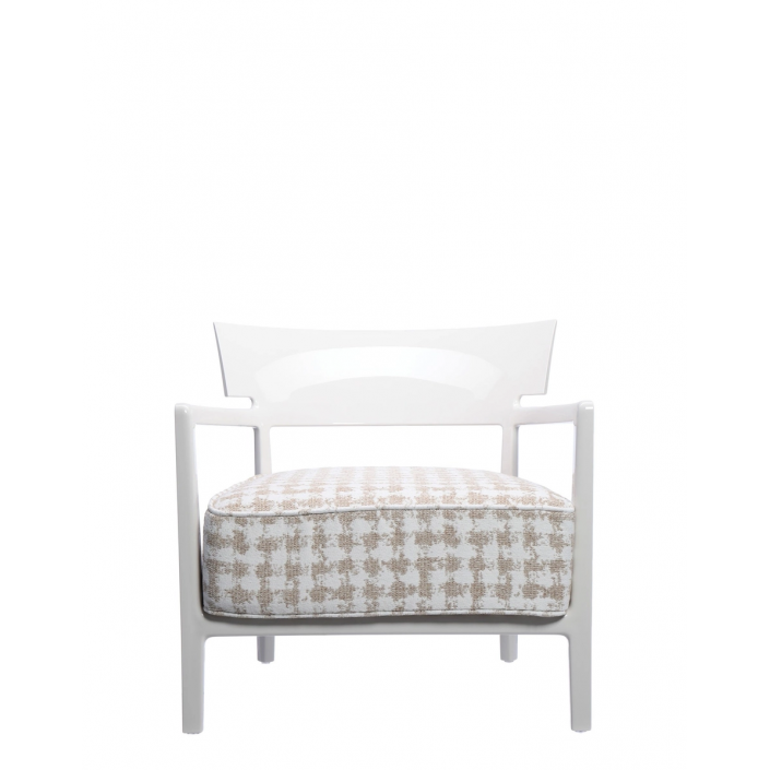 Fauteuil IVOIRE/FANCY BLANC-BEIGE Kartell - Valente Design - de face