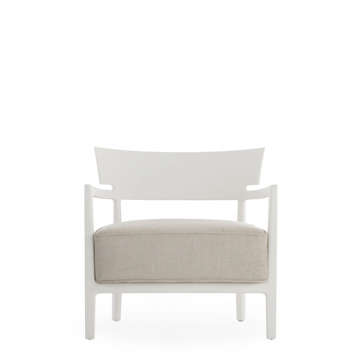 Fauteuil CARA MAT BLANC/BEIGE Kartell - Valente Design - de face
