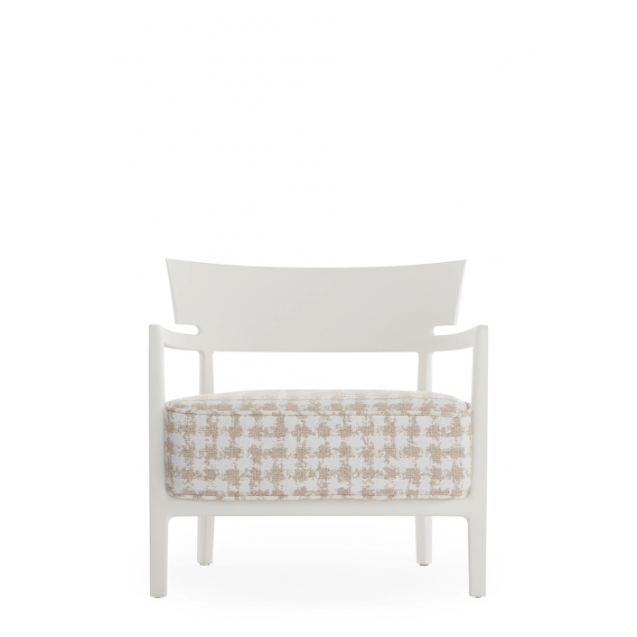 Fauteuil BLANC/BLANC-BEIGE Kartell - Valente Design - de face