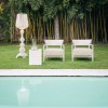 Fauteuil CARA OUTDOOR IVOIRE/FIBRE TEINTÉE BEIGE Kartell - Valente Design - bord de piscine