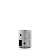 Meuble Componibili Metal 2 Portes chrome - Kartell - Valente Design - porte ouverte