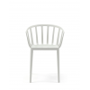 Chaise VENICE MAT blanc mat Kartell - Valente design - de face