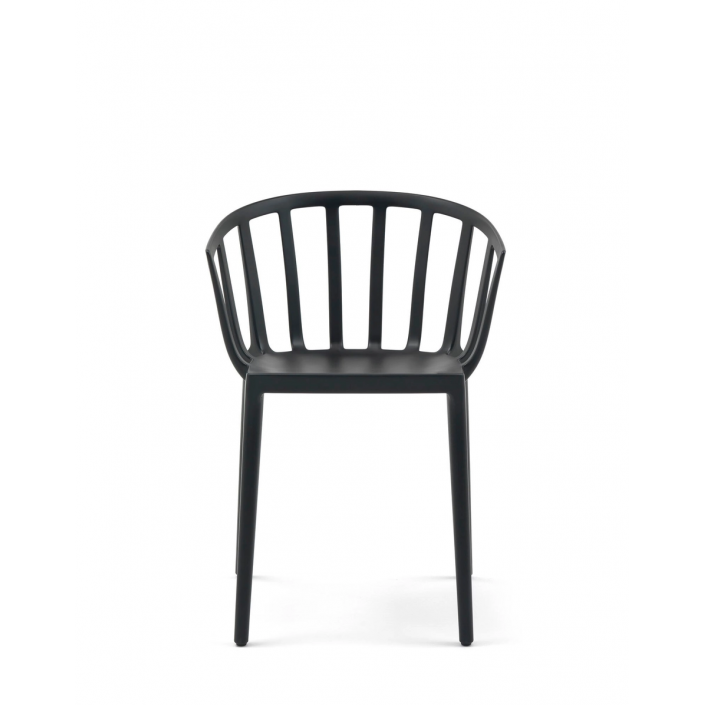 Chaise VENICE MAT noir mat Kartell - Valente design - de face
