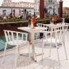 Chaise VENICE MAT blanc mat Kartell - Valente design - sur terrasse