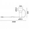 Dimension lampe de table Bilboquet Flos - Valente Design