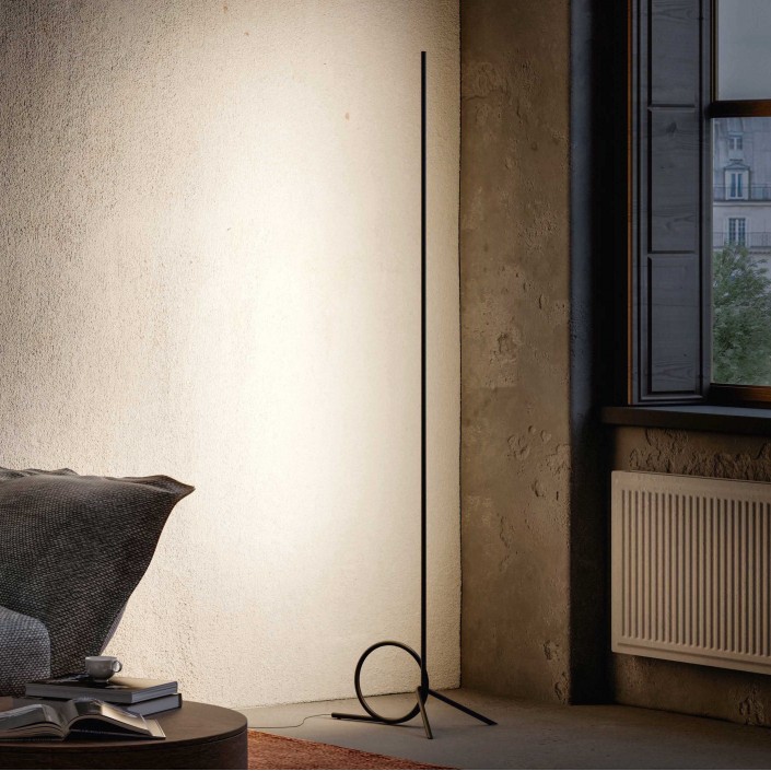 Lampadaire Spring Floor Diesel - Valente Design éclairé dans salon