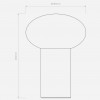 Dimension lampe Zeppo Portable Astro Lighting - Valente Design