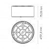 Dimension Patère My Disc Rose pour suspension My Disc Flos - Valente Design
