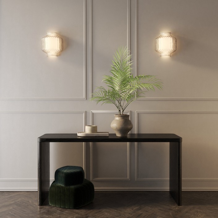 Applique Toro verre Astro Lighting - Valente Design - éclairée dans entrée