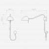 Dimension applique Serge Plug-In Astro Lighting - Valente Design