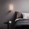Liseuse murale éclairée en tête de lit. Applique Baton Reader LED nickel mat Astro Lighting - Valente Design