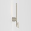 Applique murale liseuse Baton Reader LED nickel mat Astro Lighting - Valente Design - éclairée - vue de profil
